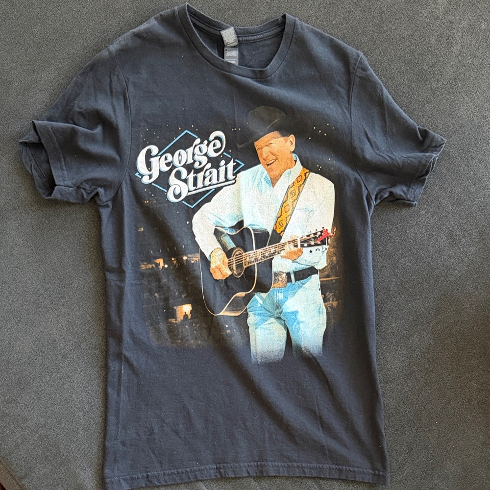 Black George Strait Concert Graphic Tee
